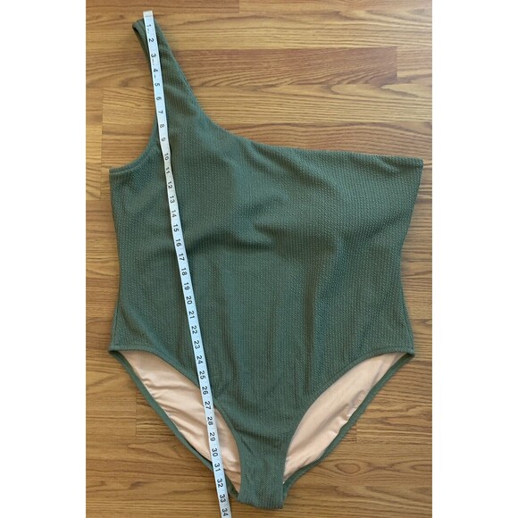 J.Crew Women’s Size 22 Textured One Shoulder One Piece Swimsuit General Surplus - Picture 6 of 12